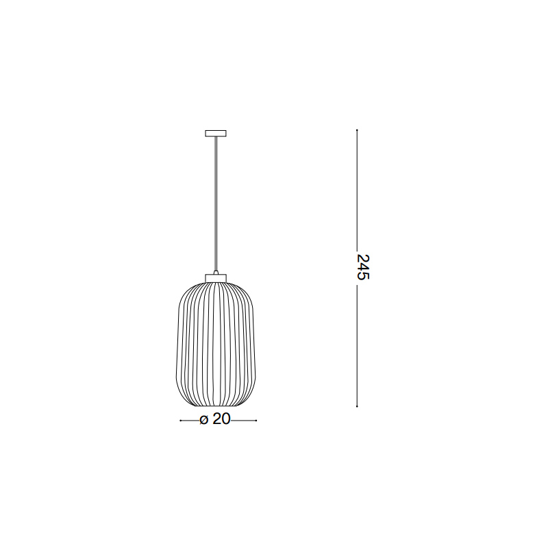 IDEAL LUX Mint E27 pendant lamp glass